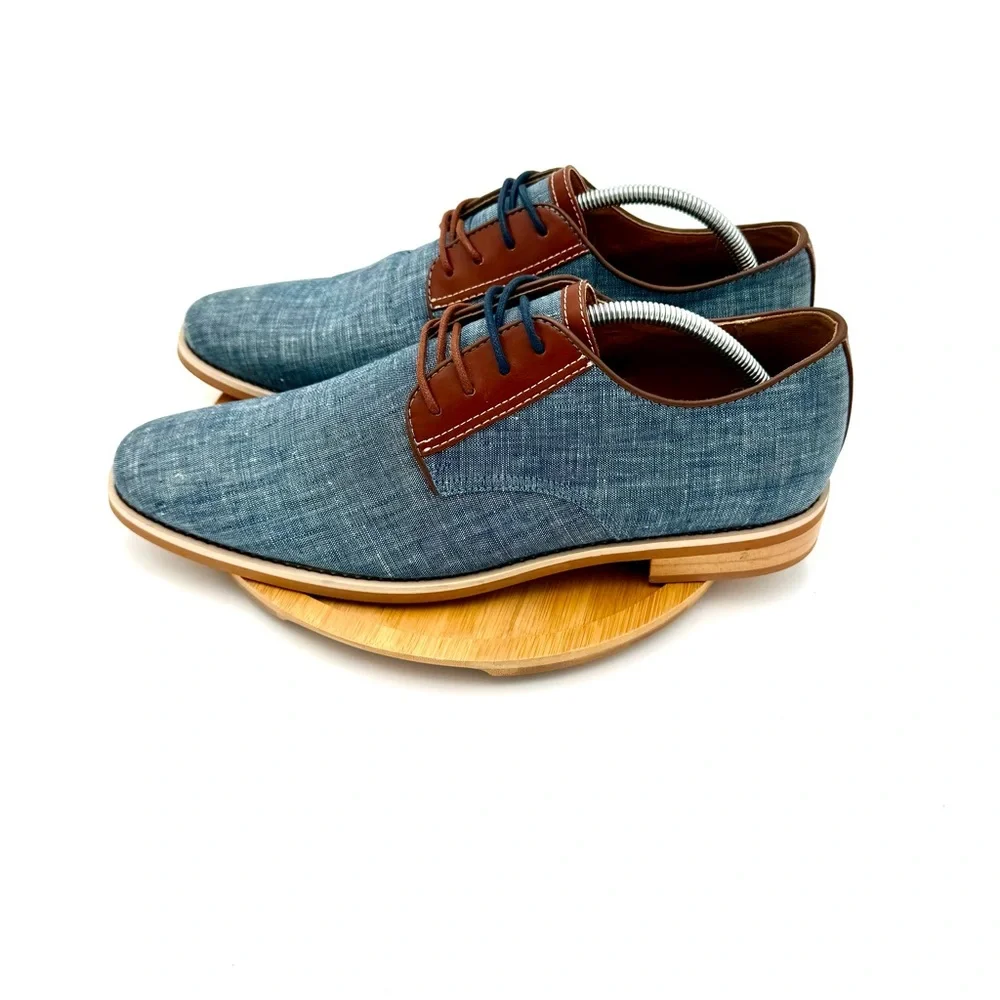 Giorgio‎ Brutini Blue and Tan Oxfords